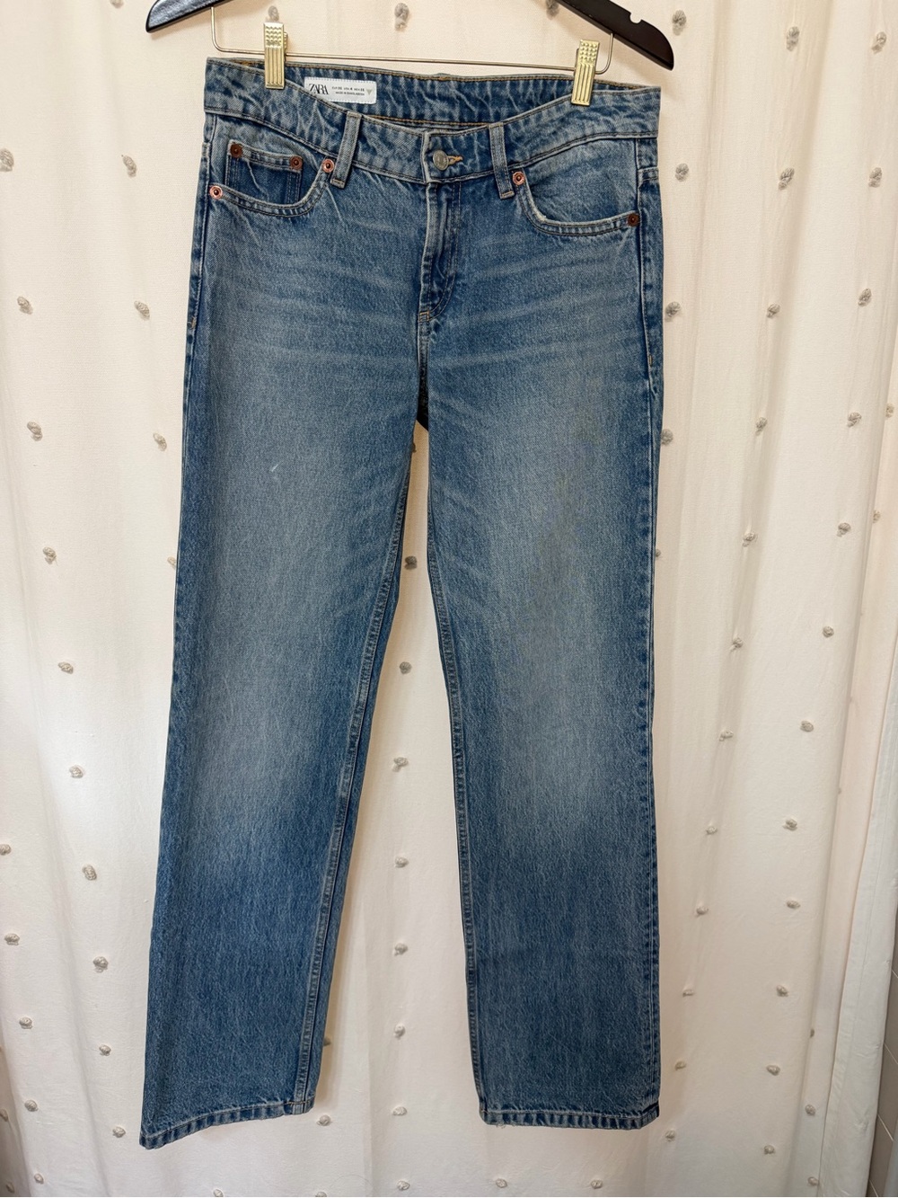 ZARA Low Rise Slouchy Straight Leg Baggy Jeans